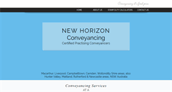 Desktop Screenshot of newhorizonconveyancing.com.au