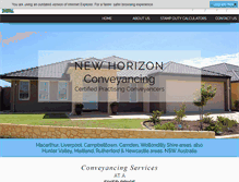 Tablet Screenshot of newhorizonconveyancing.com.au